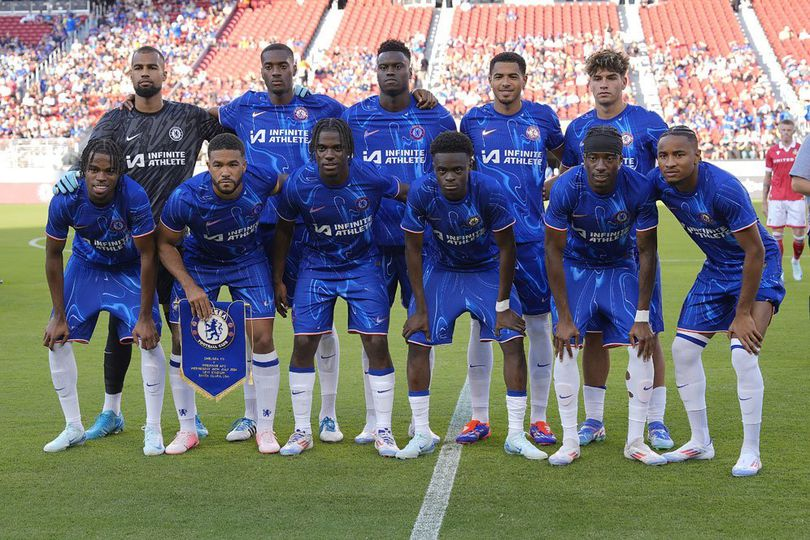 Starting XI Chelsea pada laga pramusim 2024/2025 (c) AP Photo/Tony Avelar